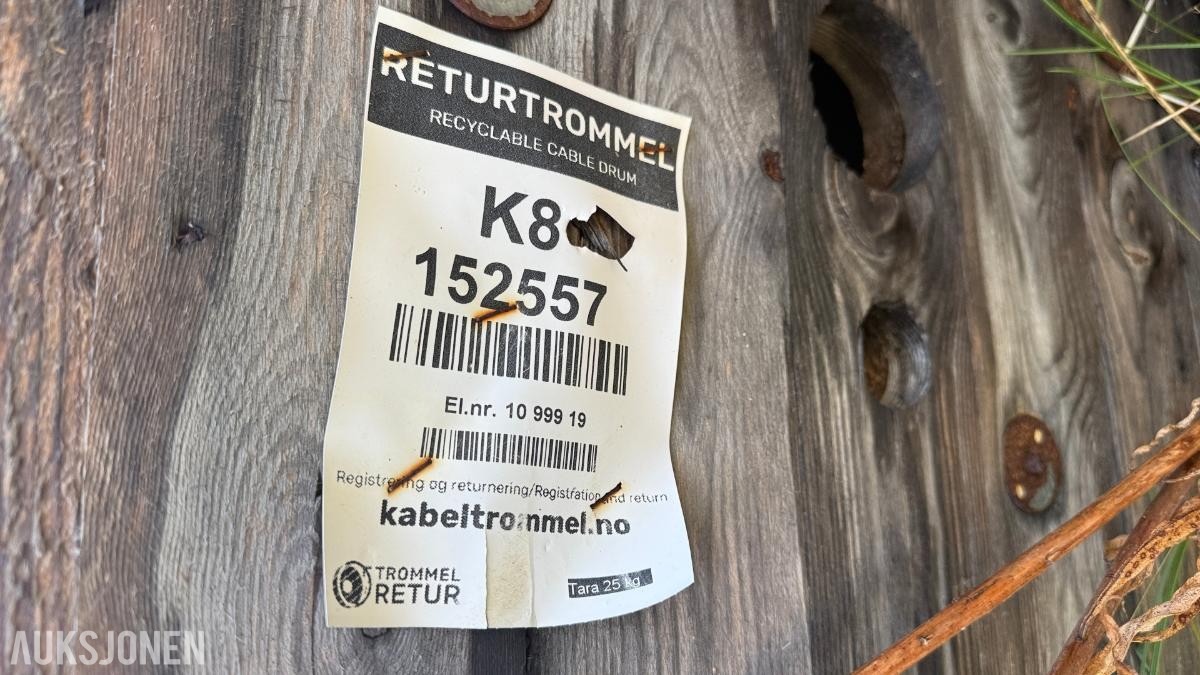 Kobberwire på kabeltrommel - ca. 20–30 kg