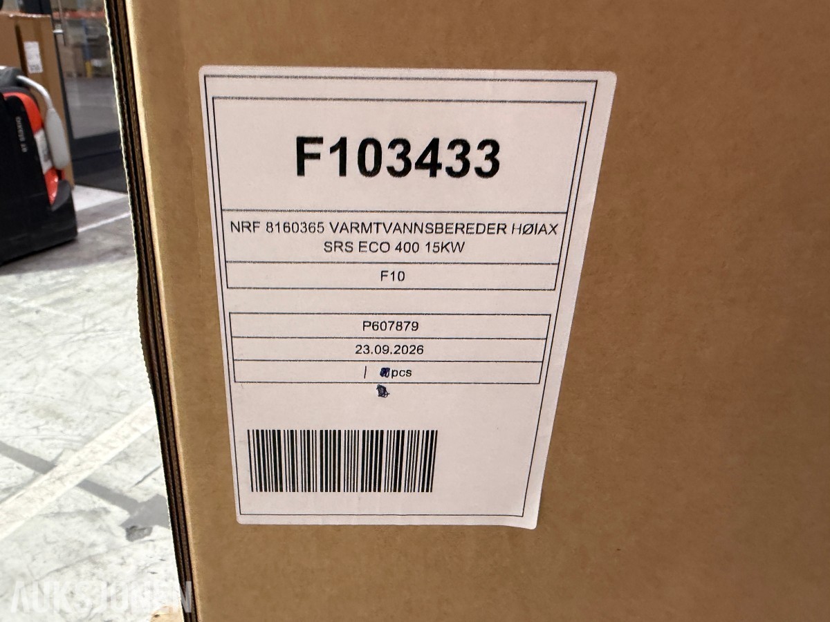 2026 Høiax SRS ECO 400 15 kW varmtvannsbereder