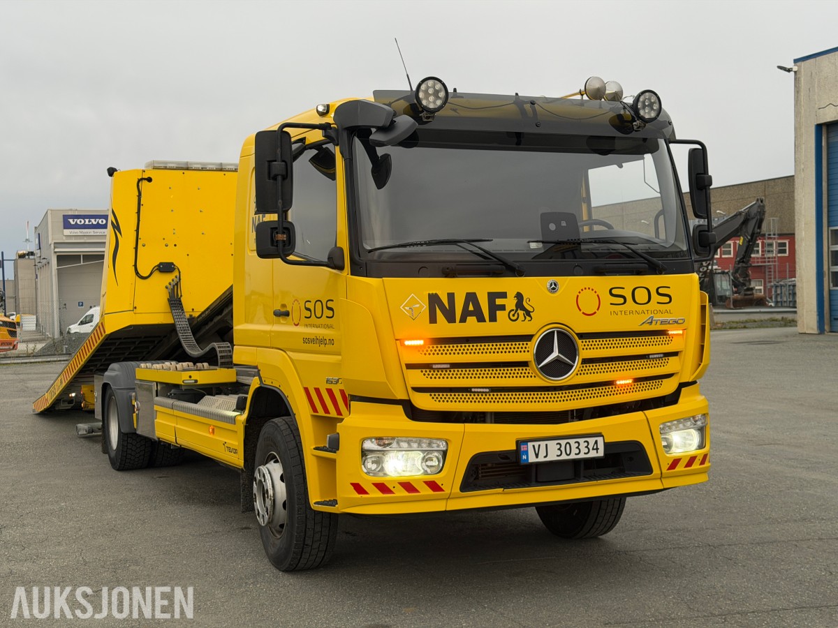 2022 Mercedes-Benz Atego 1630L bergingsbil med Tevor ZP60-C1 påbygg
