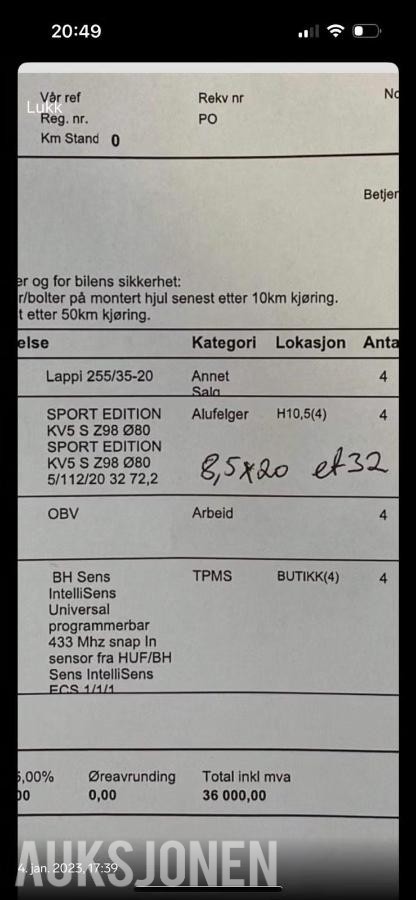 Tekno Sport edition 20'' felger 5x112 *Ingen minstepris*