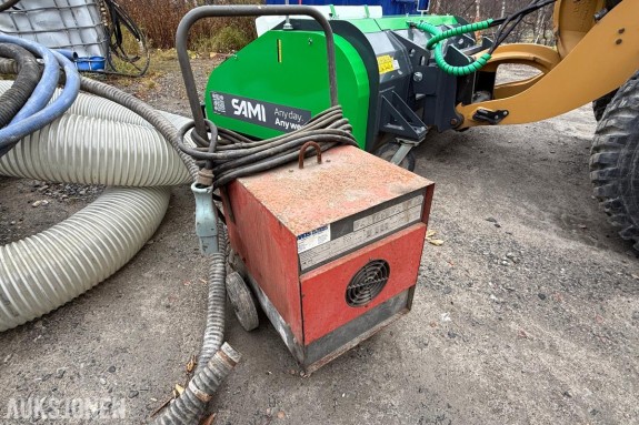 Pakke med LHE170 Sveiseapparat, aggregat, palle med strømkabler og strømskap