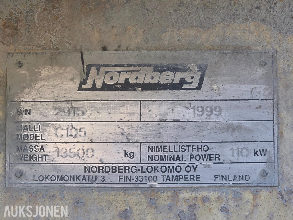 1999 Nordberg C105 Knuseverk, radiokontroll, Volvo TD1030