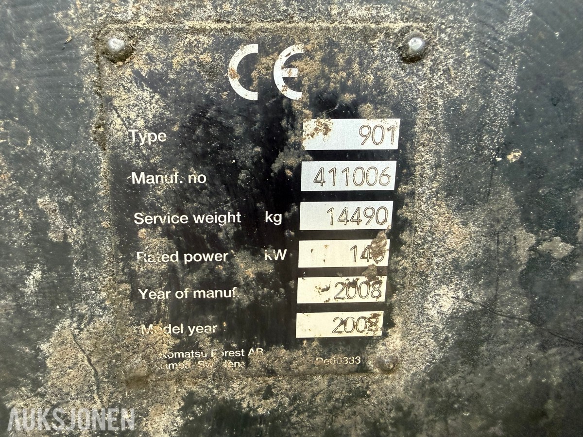 2008 Valmet 901 hogstmaskin - ca 20000 timer