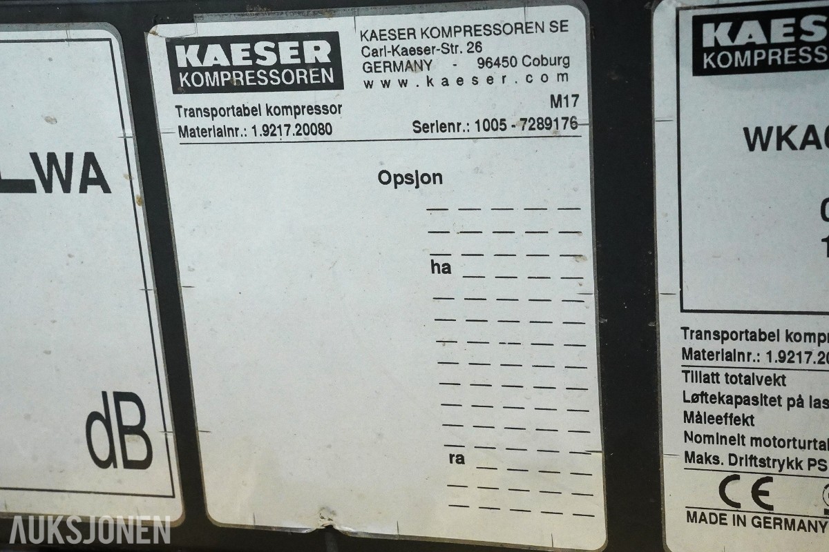 2019 Kaeser mobilair M17 - mobil kompressor