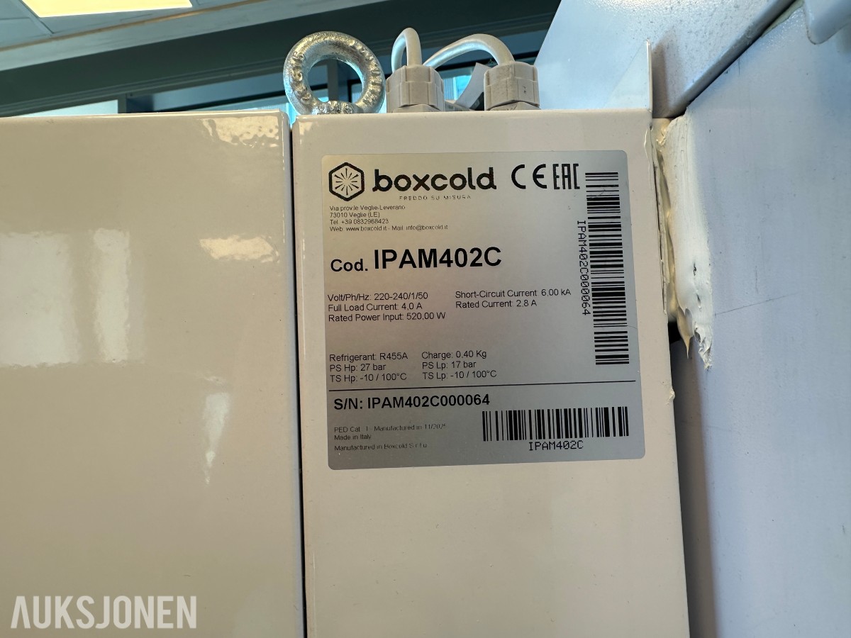 2025 Boxcold kjølerom | Komplett aggregat | Hyllesystem