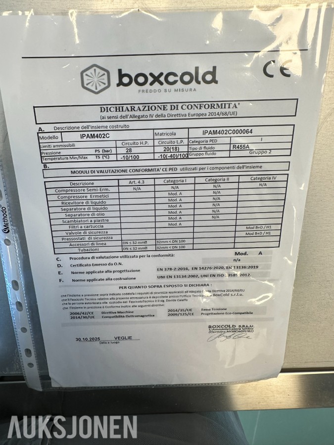 2025 Boxcold kjølerom | Komplett aggregat | Hyllesystem