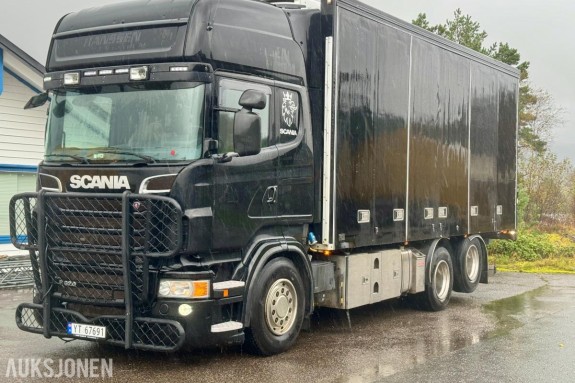 2010 Scania R620 V8 6x2 kjølebil – 620 hk - Eu-godkjent til 10/27 - Km: 597445
