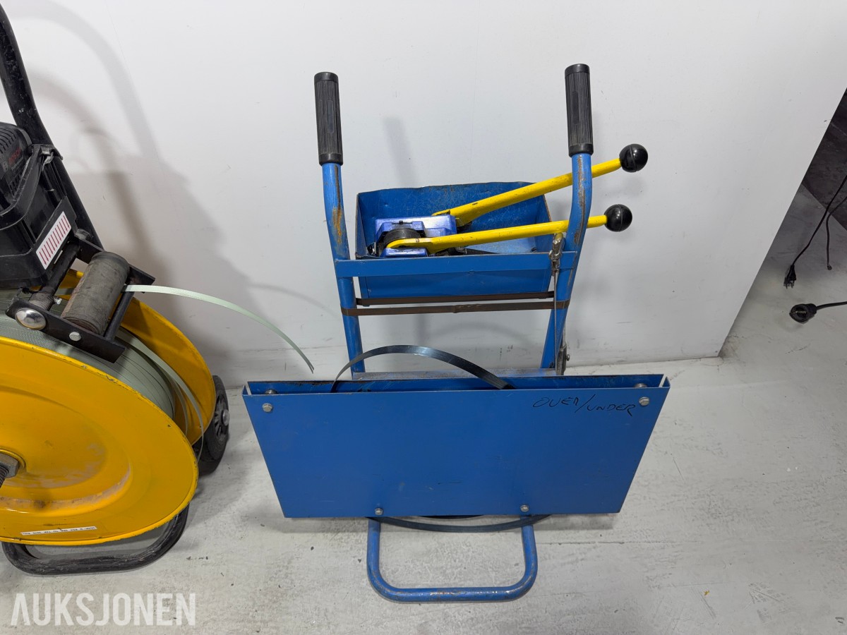 3 stk båndvogn / stroppemaskiner for emballering