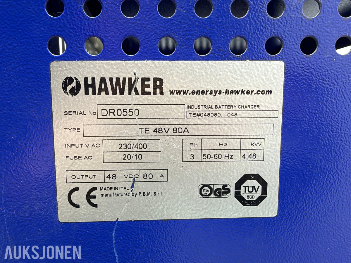 Hawker EnerSys TE 48V 80A og Micropower STC 24/40 batteriladere