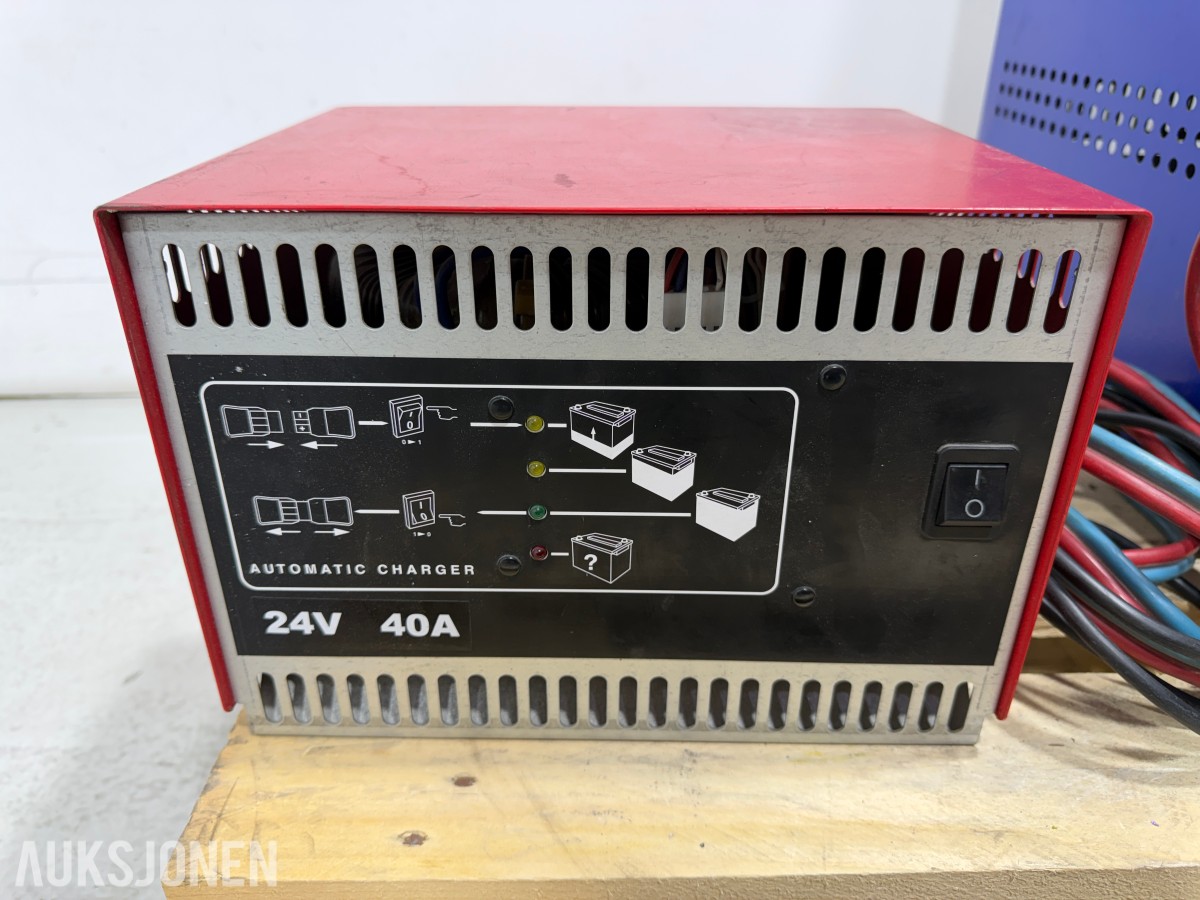 Hawker EnerSys TE 48V 80A og Micropower STC 24/40 batteriladere