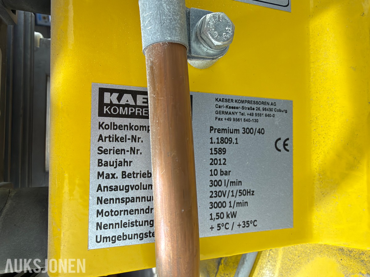 2012 Kaeser Premium 300/40 W kompressor 10 bar