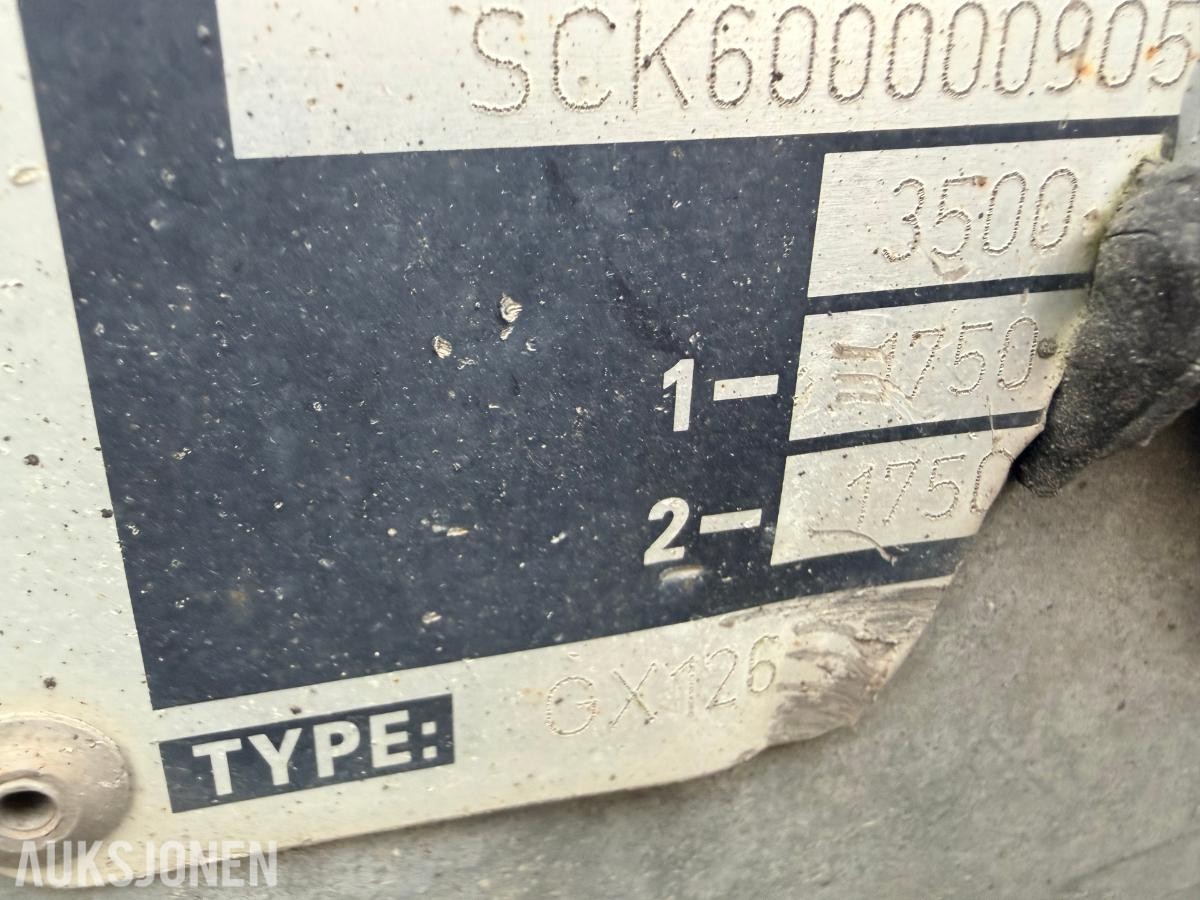 2009 Ifor Williams GX126 maskinhenger – 3500 kg