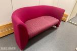 2-seters sofa med buet rygg –  burgunder – 160 cm