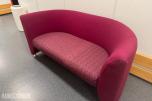 2-seters sofa med buet rygg –  burgunder – 160 cm