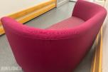2-seters sofa med buet rygg –  burgunder – 160 cm