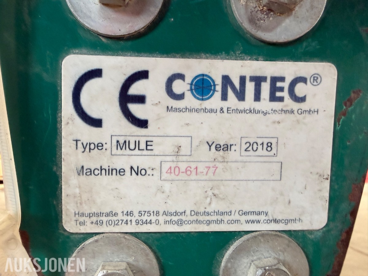 2018 Contec Mule beleggstripper - reparasjons objekt