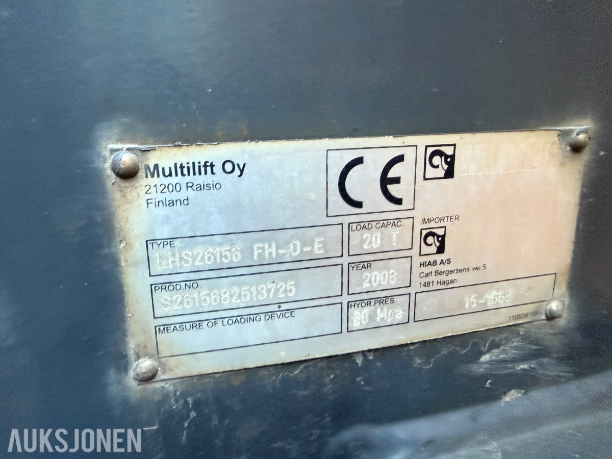 2009 Iveco Stralis 450 krokbil, Multilift EU-godkjent 