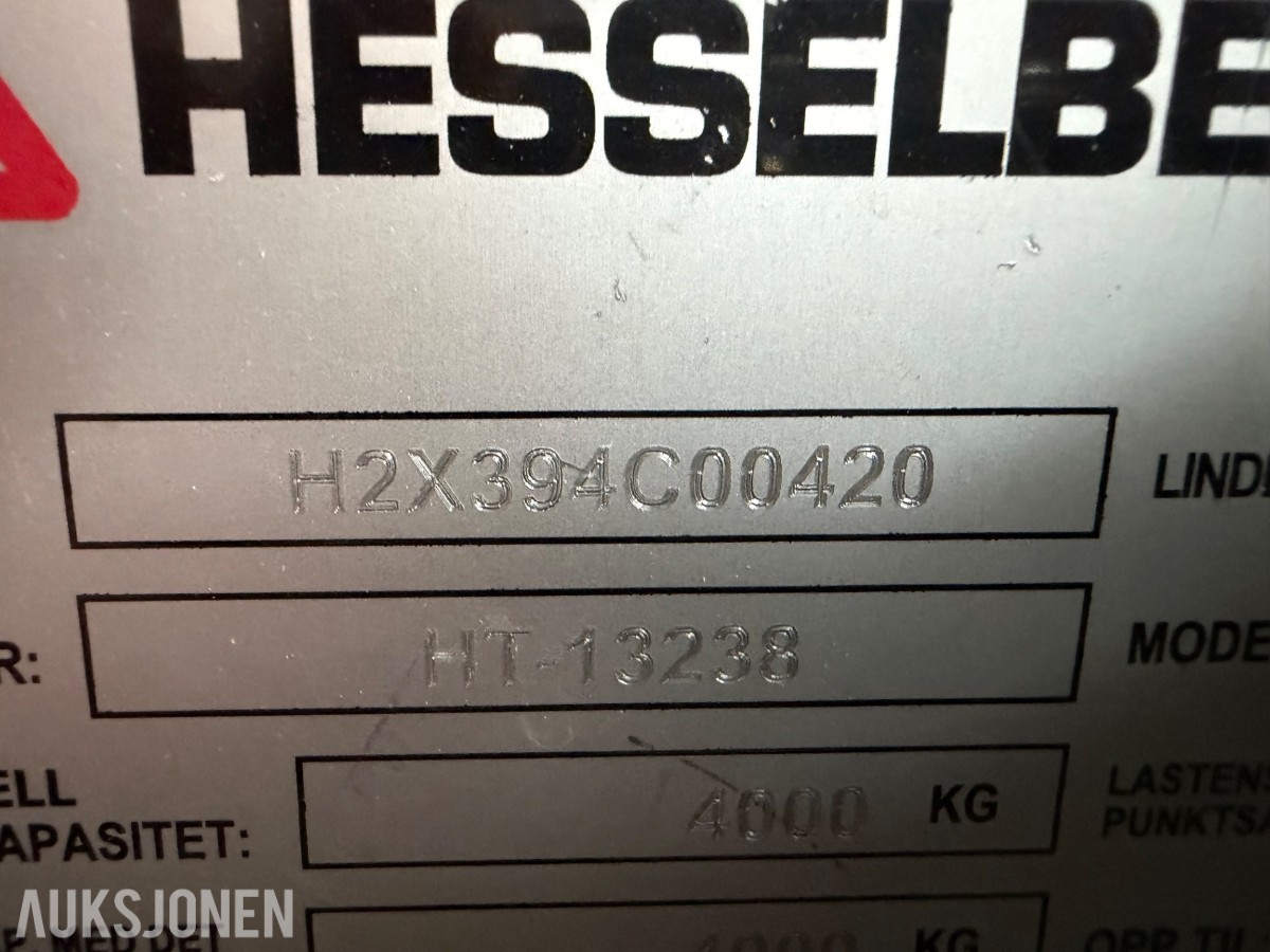 2012 mod. Linde H40D. Motvektstruck. Rep objekt