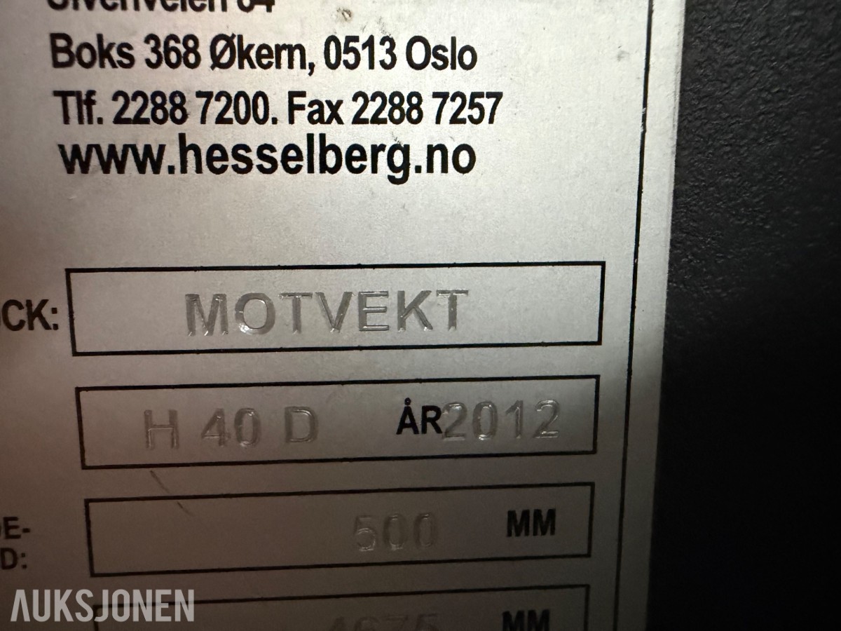 2012 mod. Linde H40D. Motvektstruck. Rep objekt