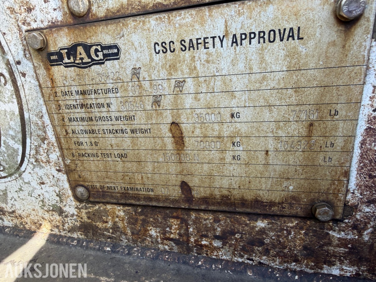 1999 LAG TANKCONTAINER 46 000 L