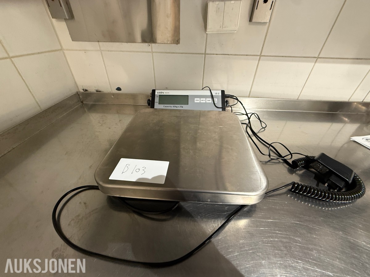Lidén LE2-60 – Elektronisk industrivekt / benkvekt – Kapasitet 60 kg