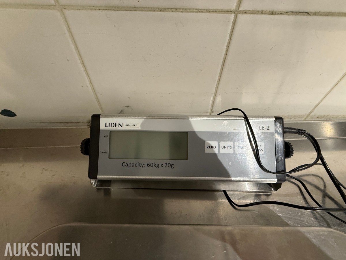 Lidén LE2-60 – Elektronisk industrivekt / benkvekt – Kapasitet 60 kg