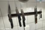 5 stk. kjøkkenkniver med magnetisk knivlist – B112 