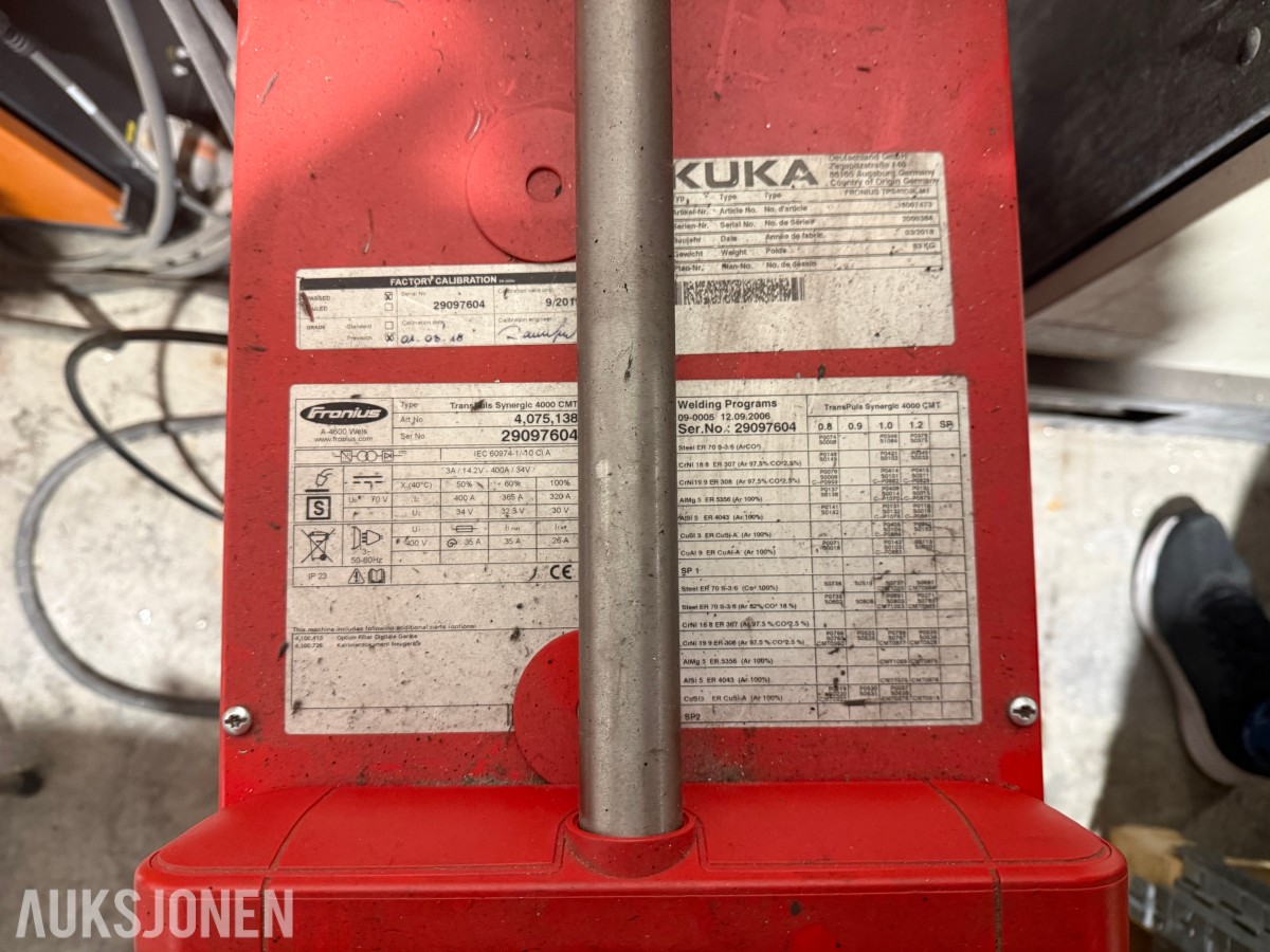 2018 Sveiserobot m/Manipulator Kuka KR 1602