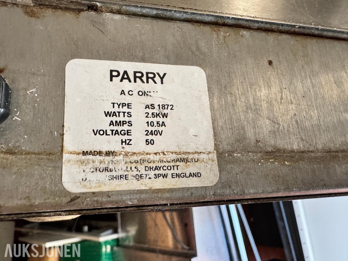 Parry AS1872 2,5 kW stekeovn/grill