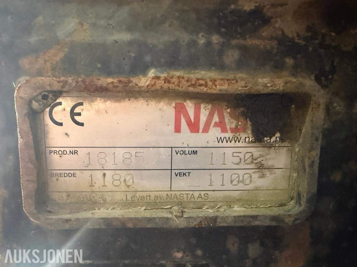 Nasta graveskuff 1180 mm, 1150 liter