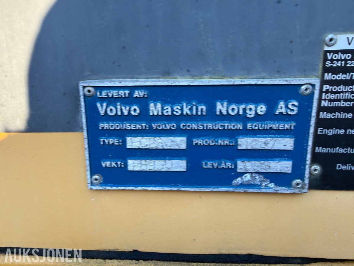 1998 Volvo EC280 Beltegraver, 9 129 t