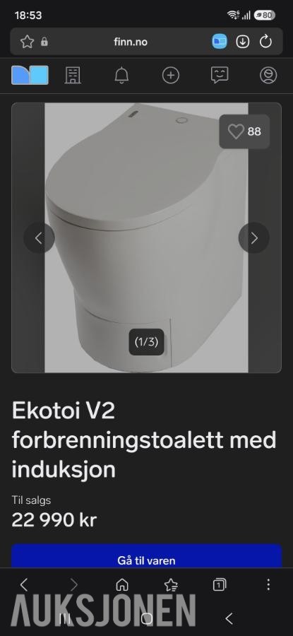 2019 Forbrenningstoalett Eko Toi 1200 V2