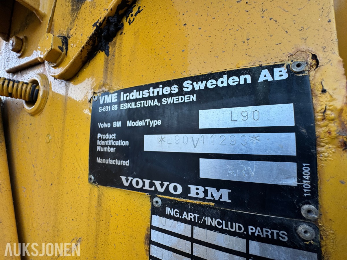 1992 Volvo L90B Hjullaster - 15.000 kg 