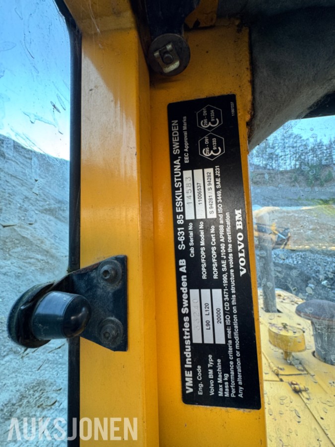 1992 Volvo L90B Hjullaster - 15.000 kg 