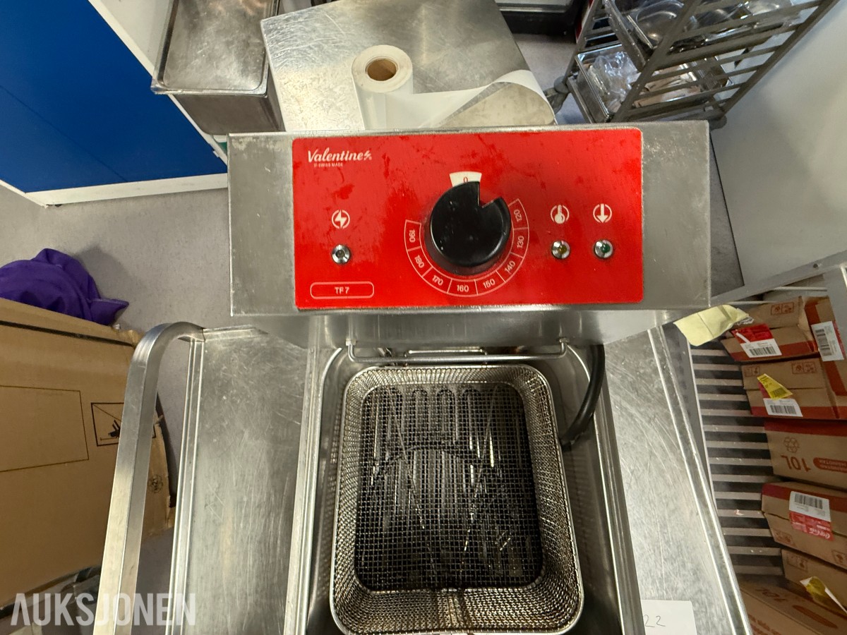 Valentine TF7 – Profesjonell frityrkoker i rustfritt stål – 3,6 kW