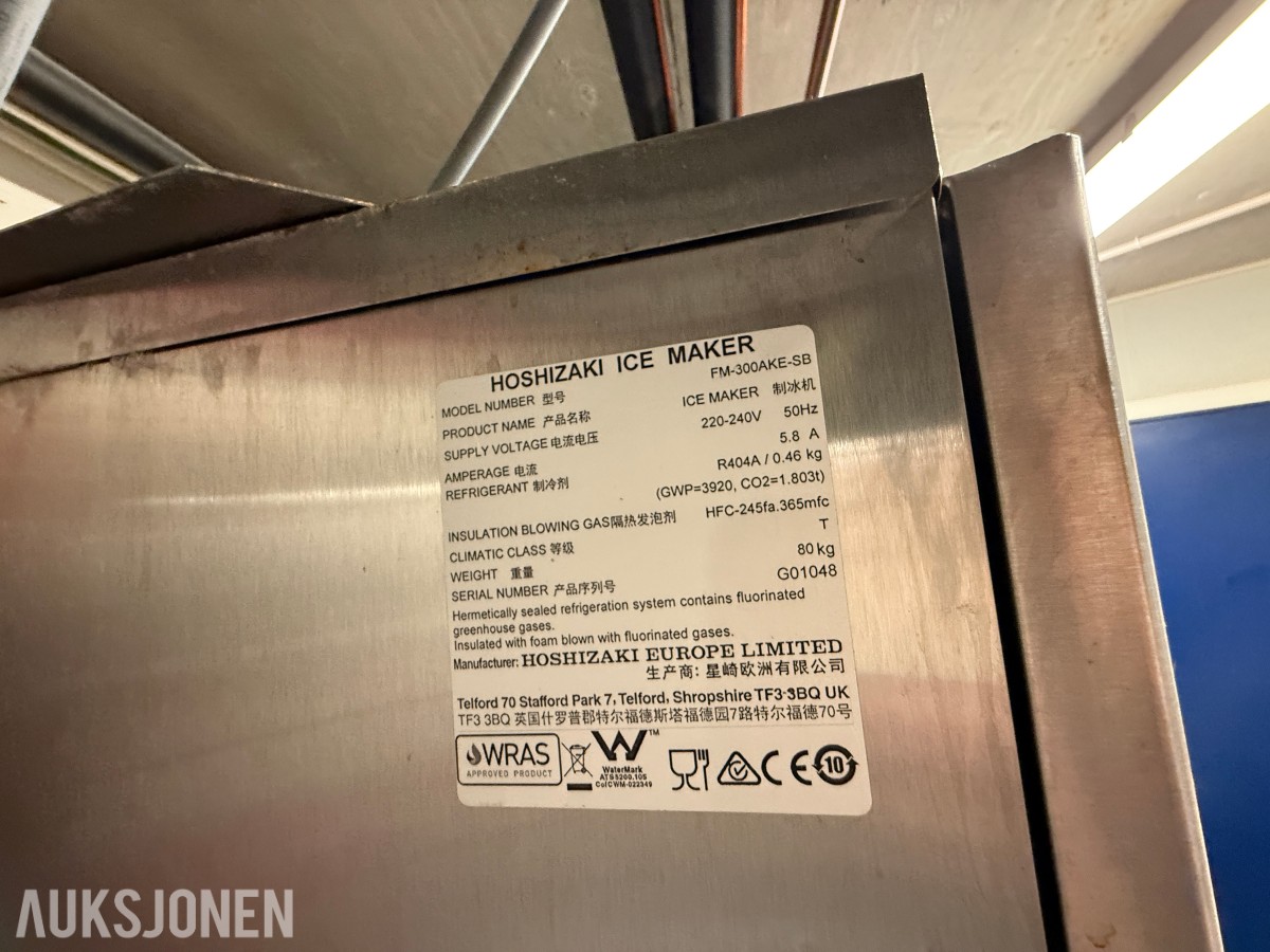 Hoshizaki IM-300AKE-SB industriell isbitmaskin med isbeholder
