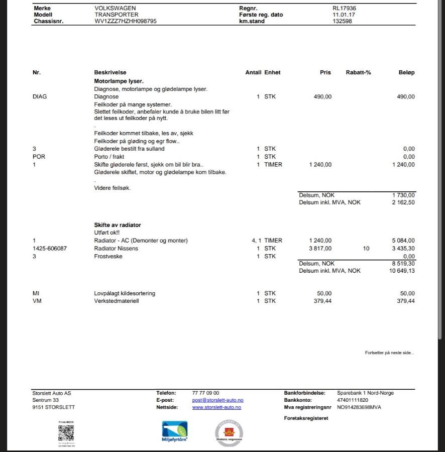 2017 Volkswagen Transporter, 2,0 TDI 150hk Kort 4Motion, 144890km