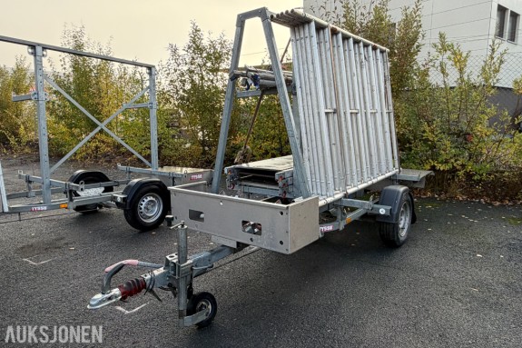 Tysse stillashenger 2018 med komplett dobbelt rullestillas 6 m – 1 300 kg