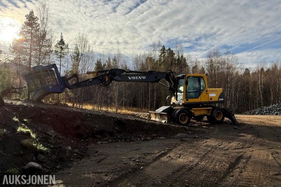 2003 Volvo EW160B Hjulgraver - Engcon rotortilt - 2 Skuffer - 11000 Timer