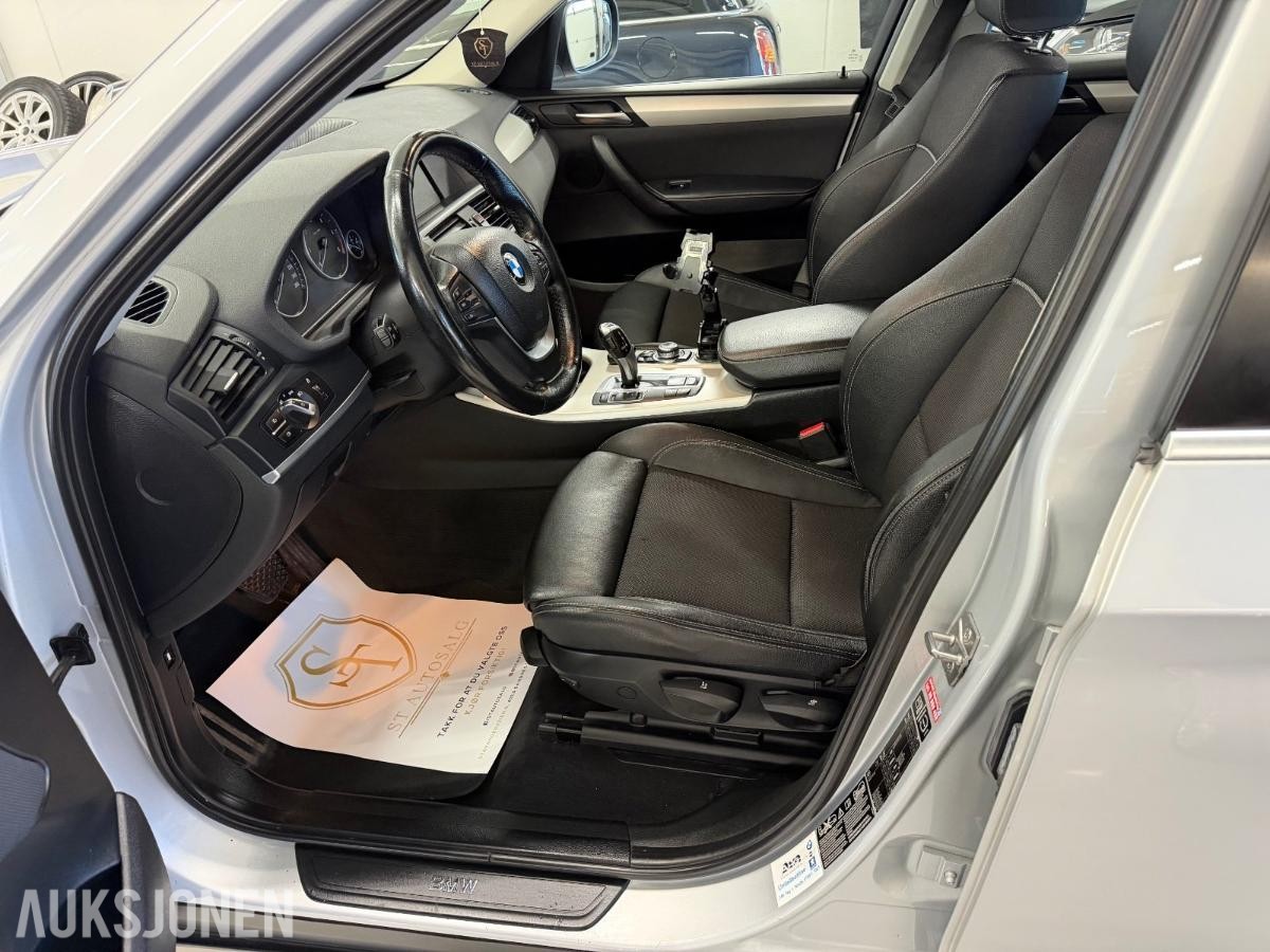 2012 BMW X3, xDrive20d 184Hk/Service/06.28/H-feste/Delskinn/AUX, 206078km