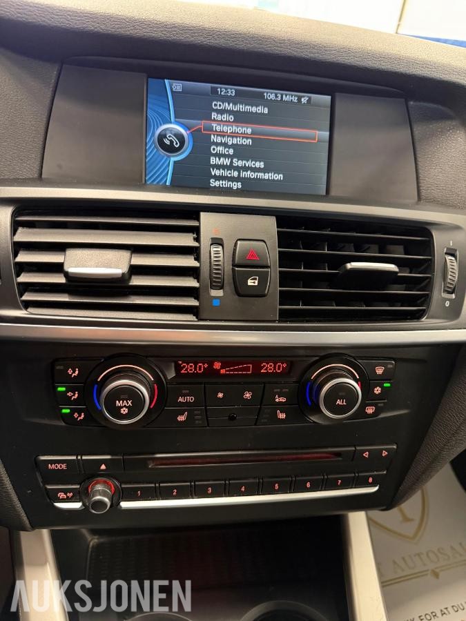 2012 BMW X3, xDrive20d 184Hk/Service/06.28/H-feste/Delskinn/AUX, 206078km