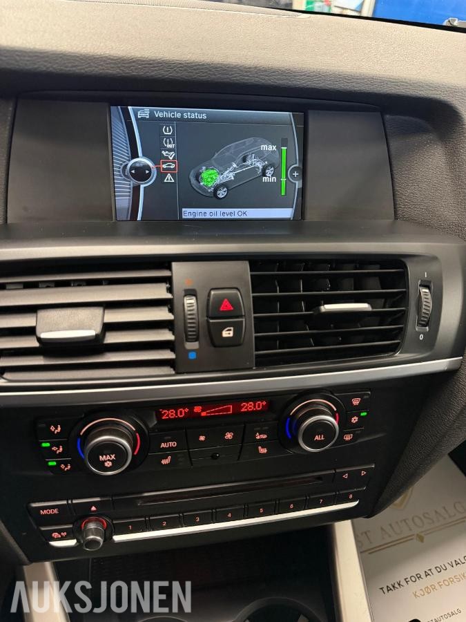 2012 BMW X3, xDrive20d 184Hk/Service/06.28/H-feste/Delskinn/AUX, 206078km