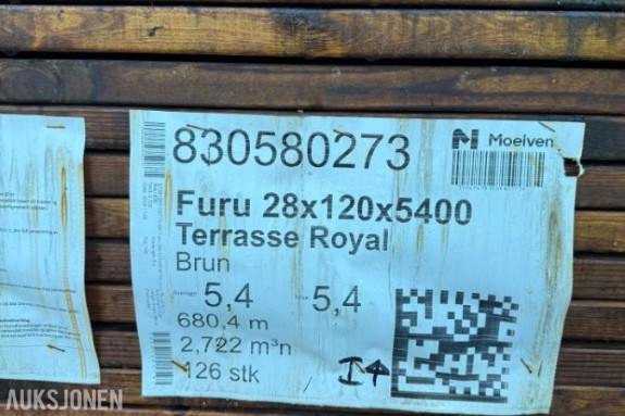 FURU 28X120X5400 TERRASSE KL1 ROYAL BRUN 126 Stk