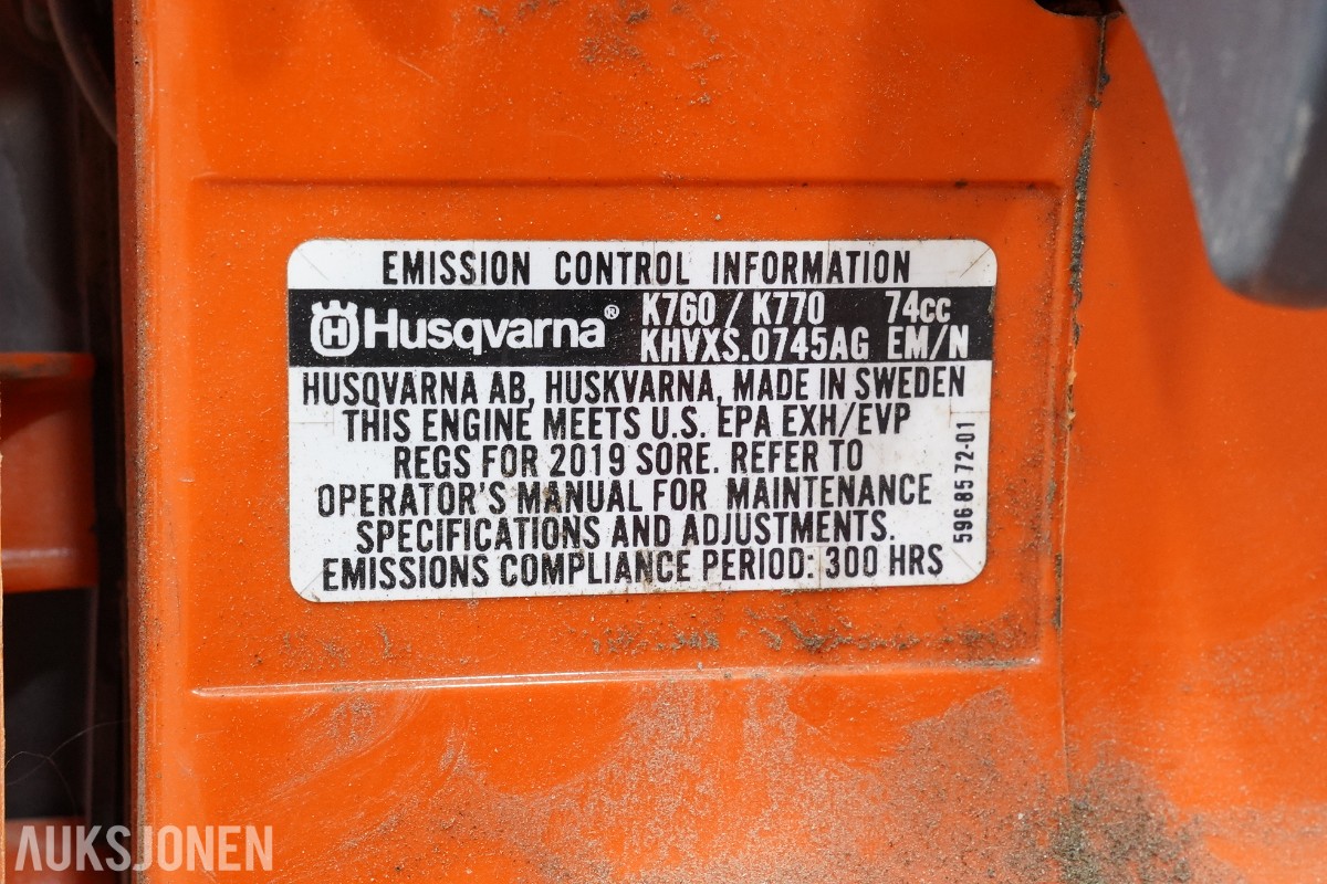 Husqvarna K 770 med GeoRipper GR H grøftekjedesag