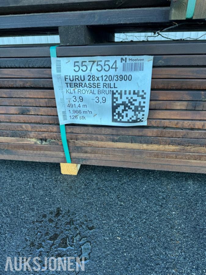 FURU 28X120X3900 TERRASSE RILL KL1 ROYAL BRUN 126 Stk