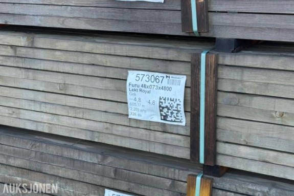 FURU 48X073X4800 SPILE ROYAL GRÅ