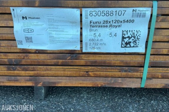 FURU 28X120X5400 TERRASSE KL1 ROYAL BRUN 126 Stk