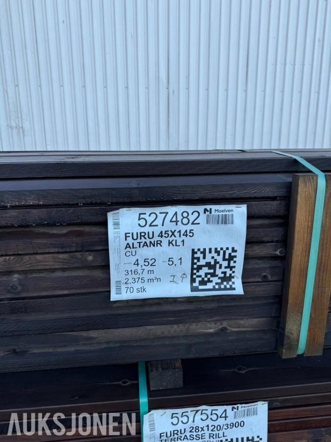 Furu altanrekke 45 x 145 mm – Royal brun
