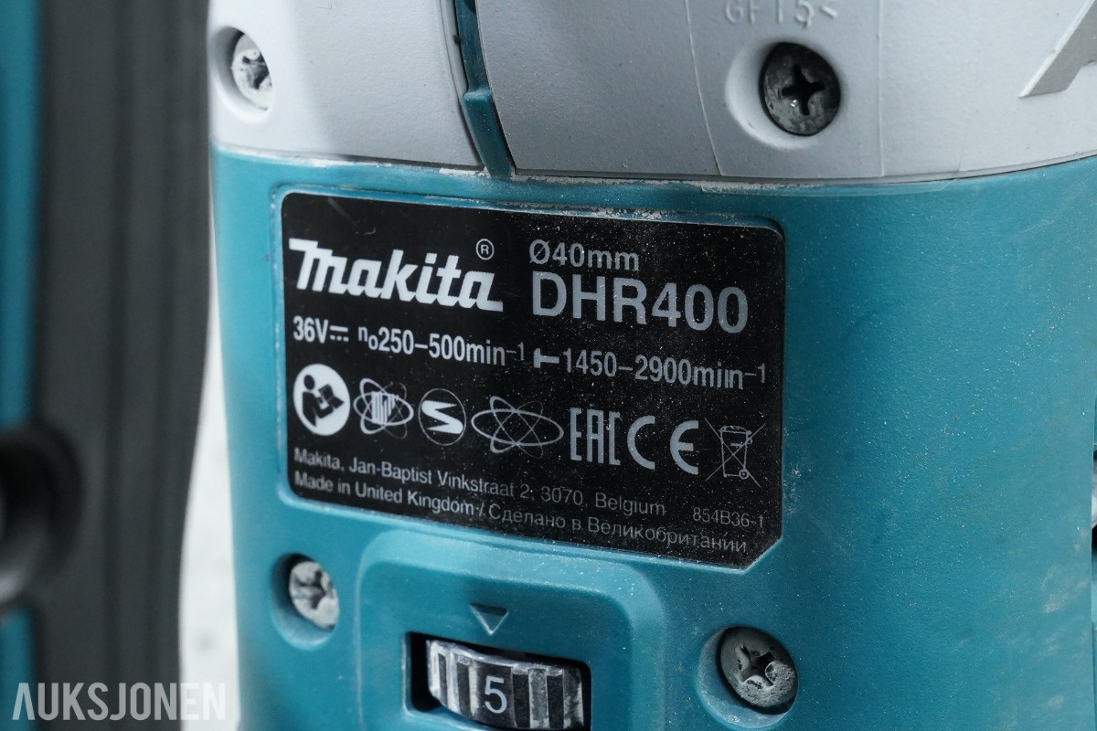 Makita DHR400 36V SDS-MAX kombihammer med tilbehør