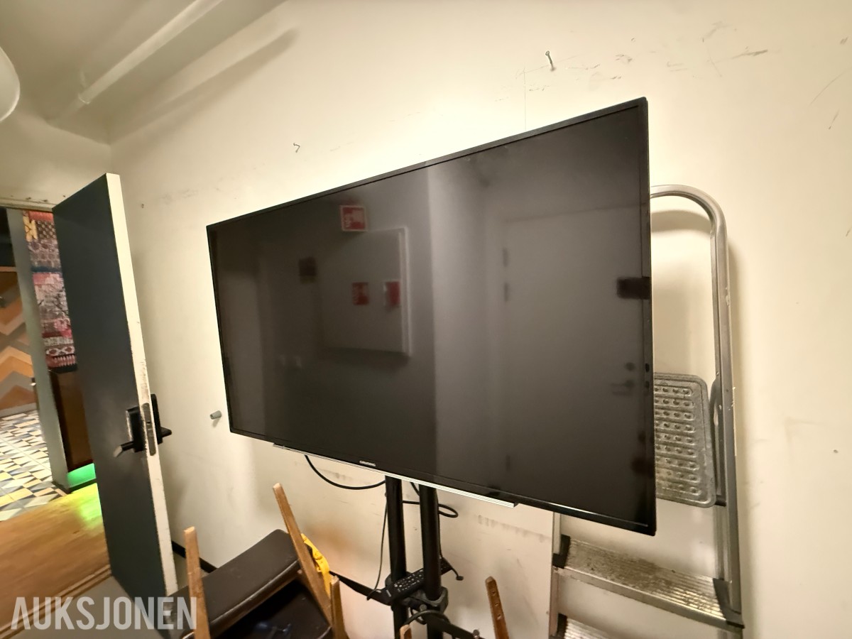 Grundig flatskjerm-TV med gulvstativ
